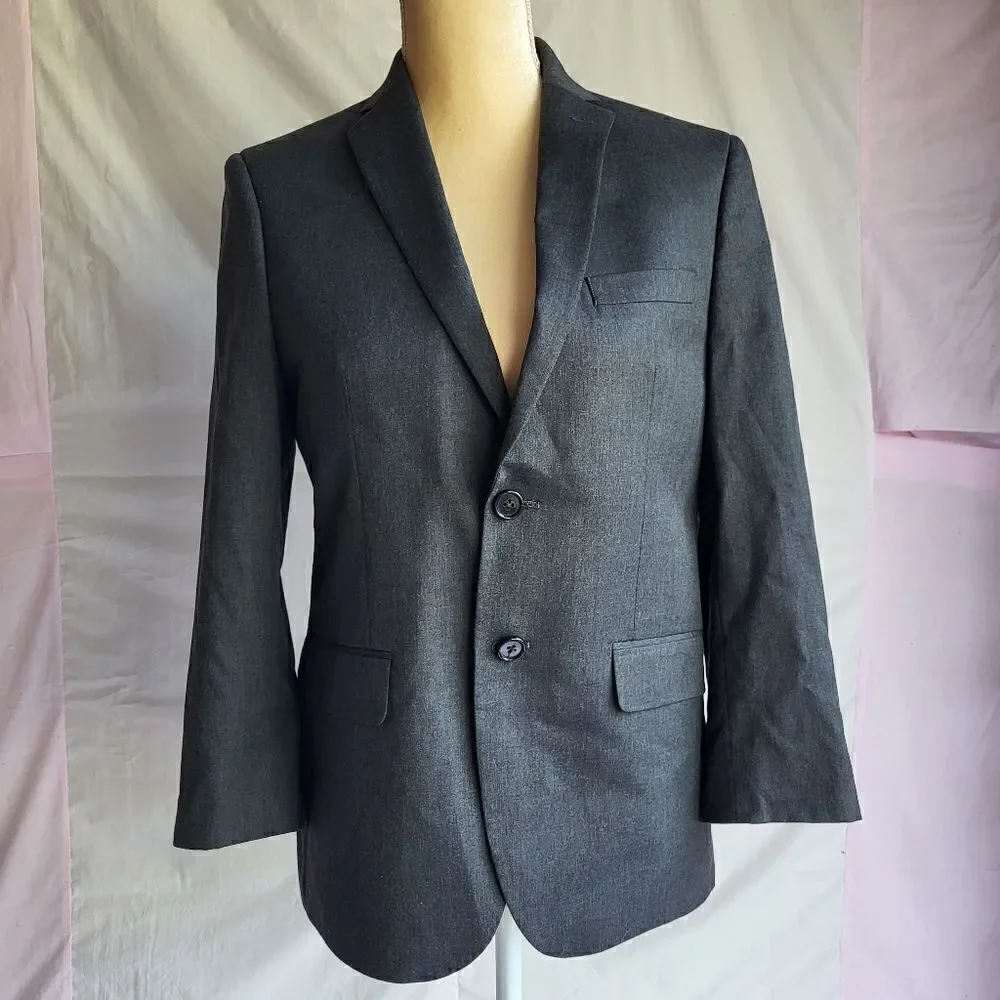 Lauren Ralph Lauren Gray Slimming Suit Jacket Size 36‎